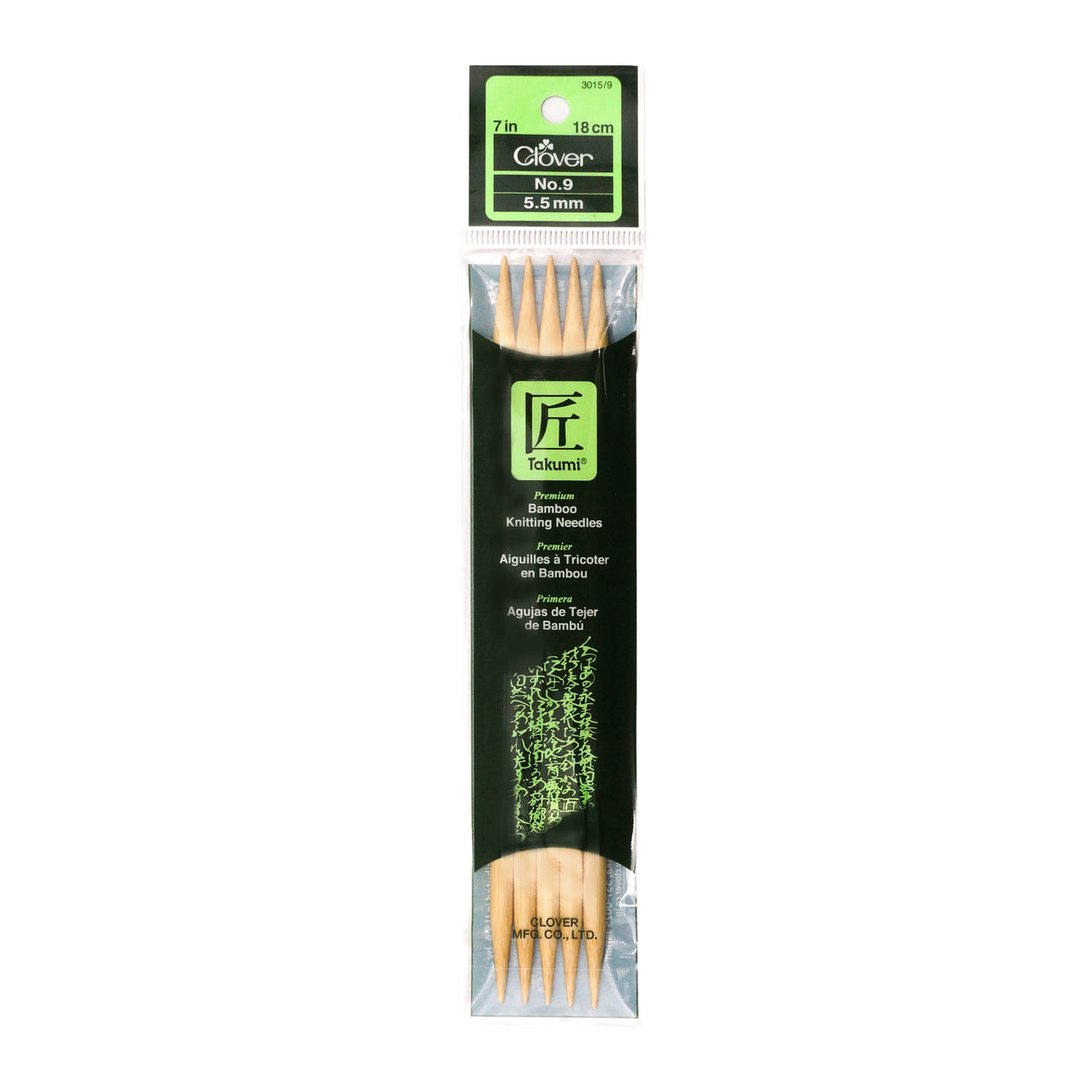 Takumi Bamboo Knitting Needles Double Pointed (7