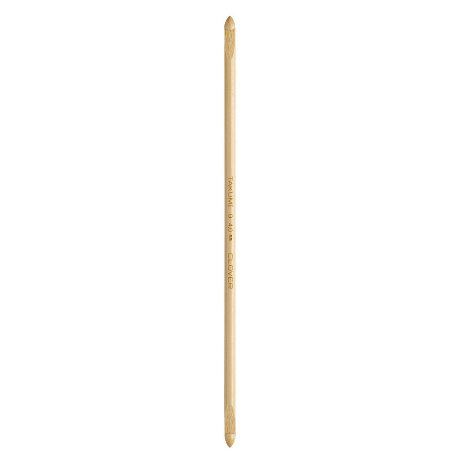 thumbnail image 2 of Clover Double End Tunisian Crochet Hooks - Bamboo - 15cm (4.00mm) - Wool Warehouse - Buy Yarn, Wool, Needles & Other Knitting Supplies Online 2 of 10