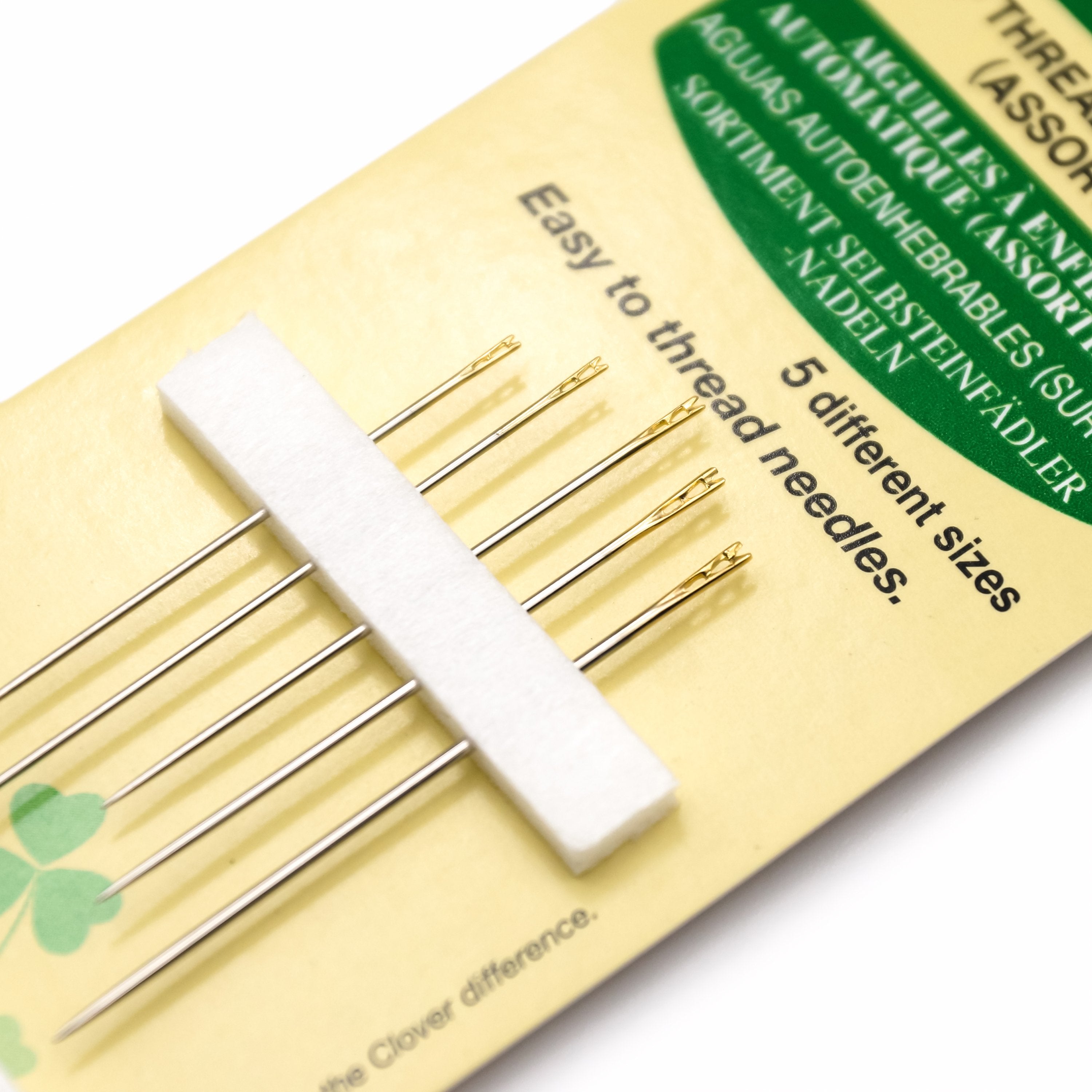2/5Pack Stainless Steel Self Threading Needles Hand Sewing Needles