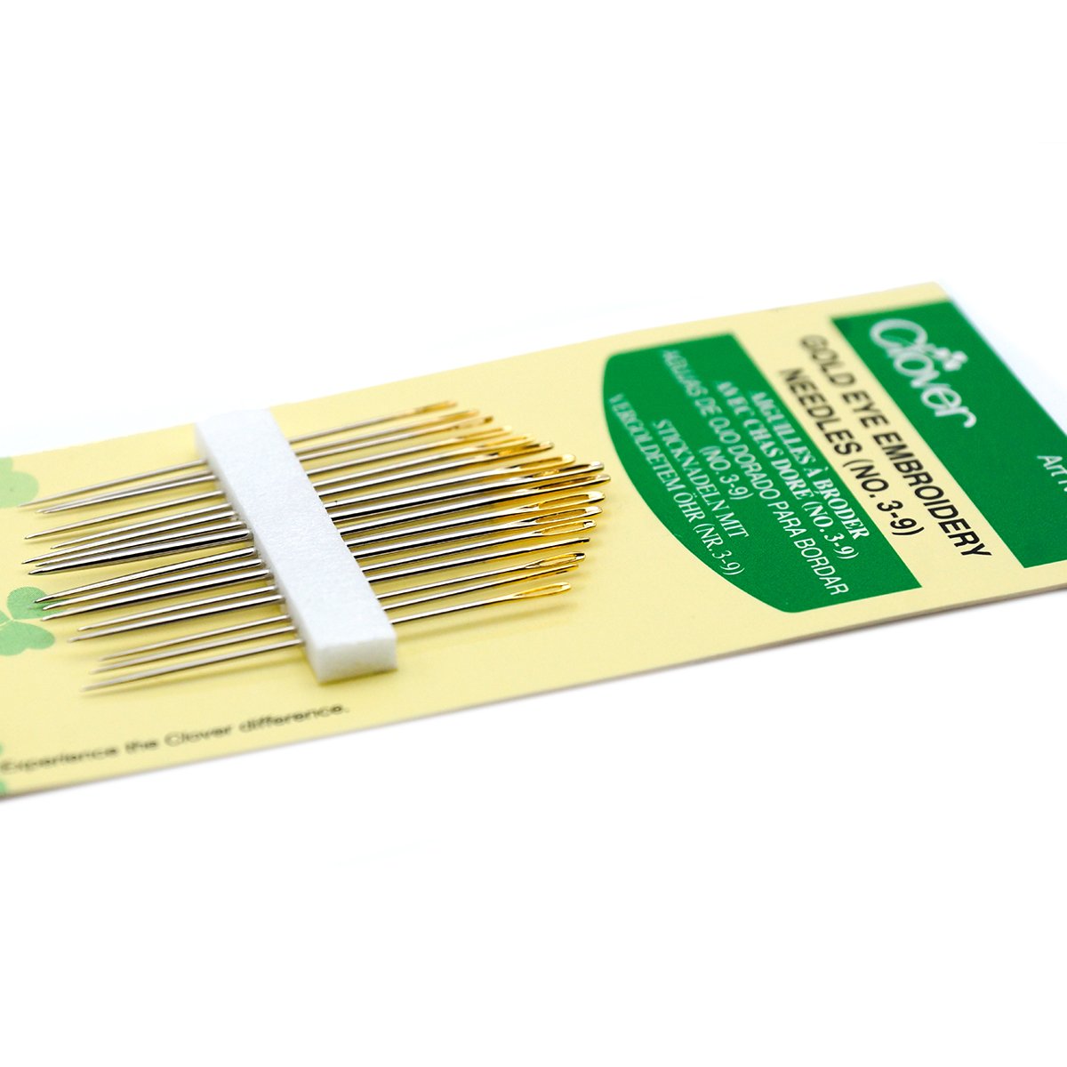 Clover Size 3-9 Gold Eye Embroidery Needles, Clover #235