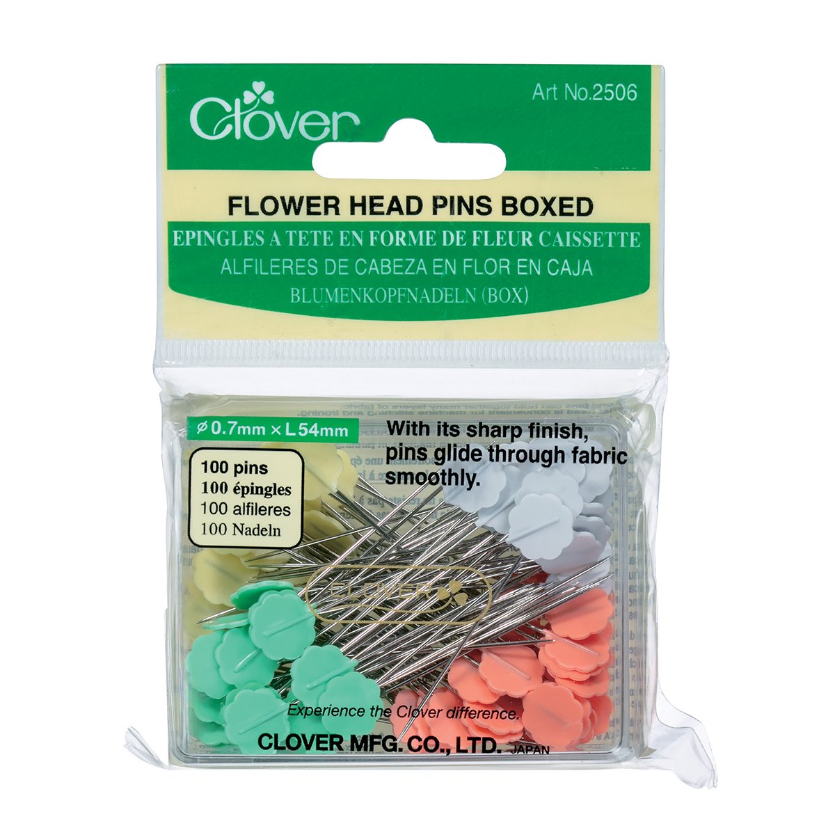 Clover Flower Head Pins