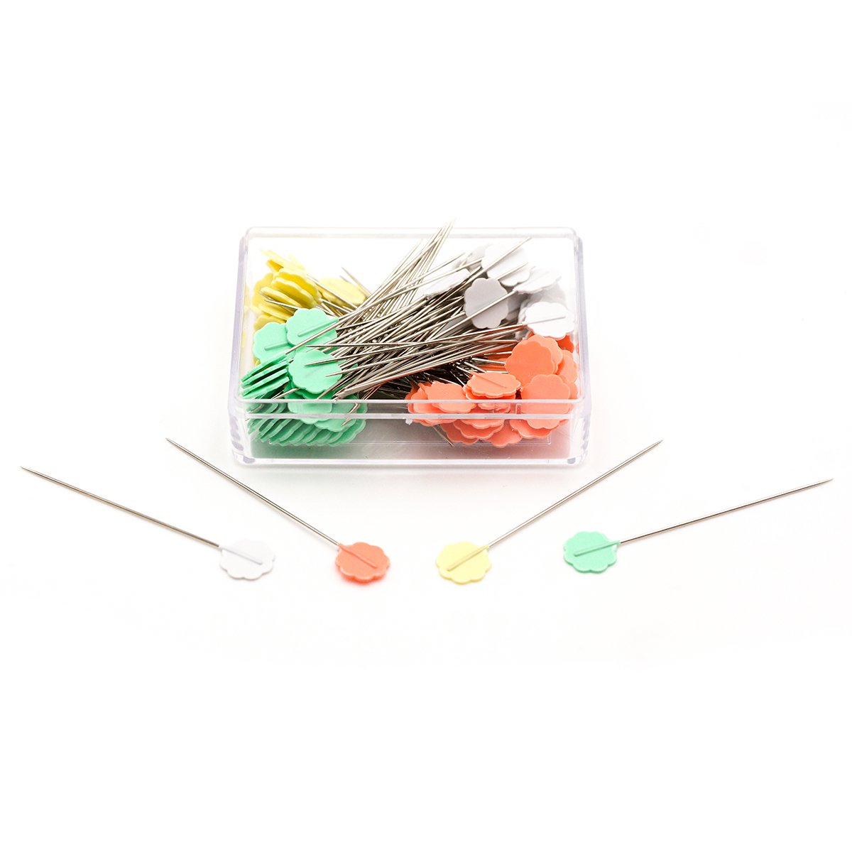 Flower Head Pins, Multi-Colored PASTELS 100 Count – The Singer