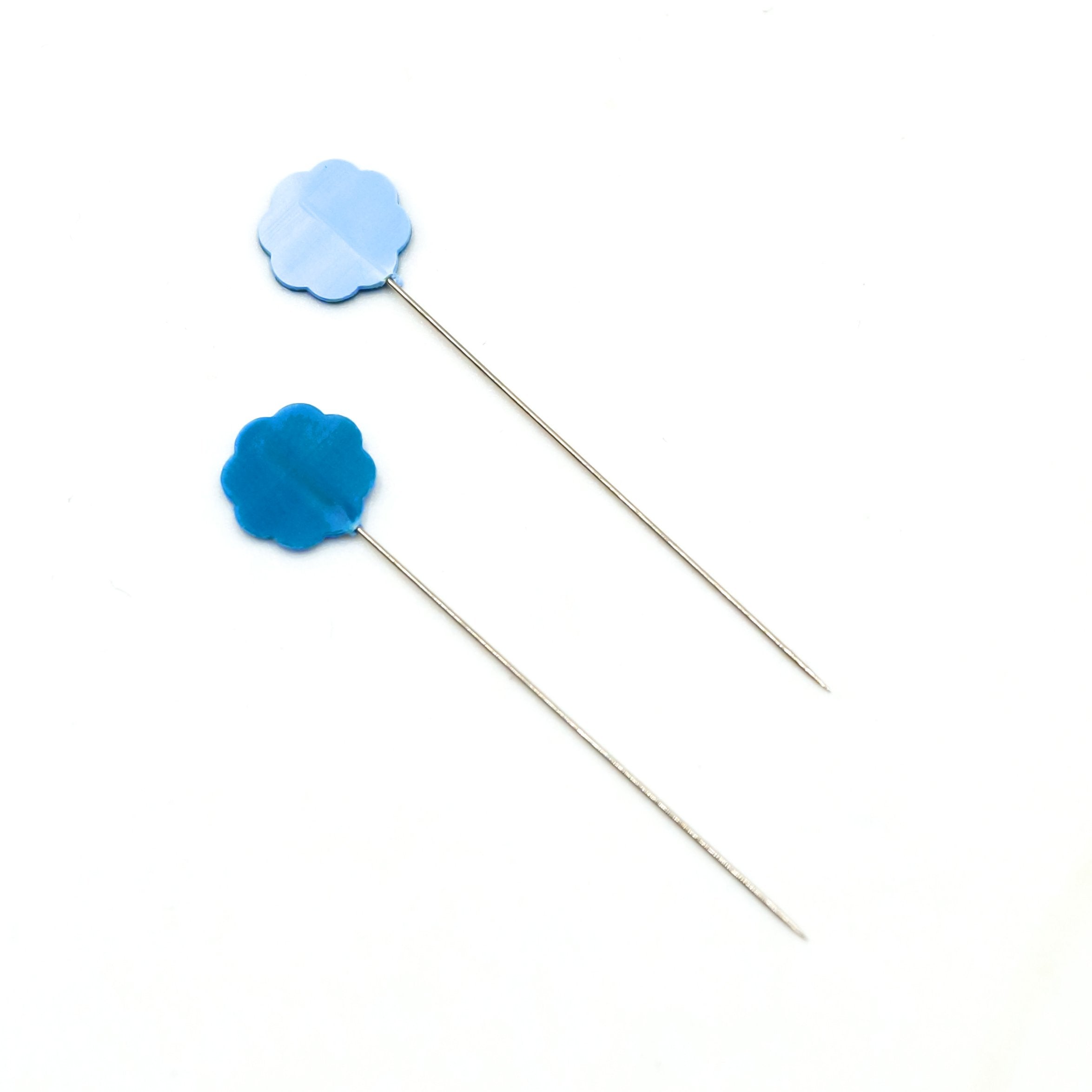 Clover Glass Head Pins - #22 - 1 3/8 x 0.015 - 100/Pack - Blue & Yellow -  WAWAK Sewing Supplies