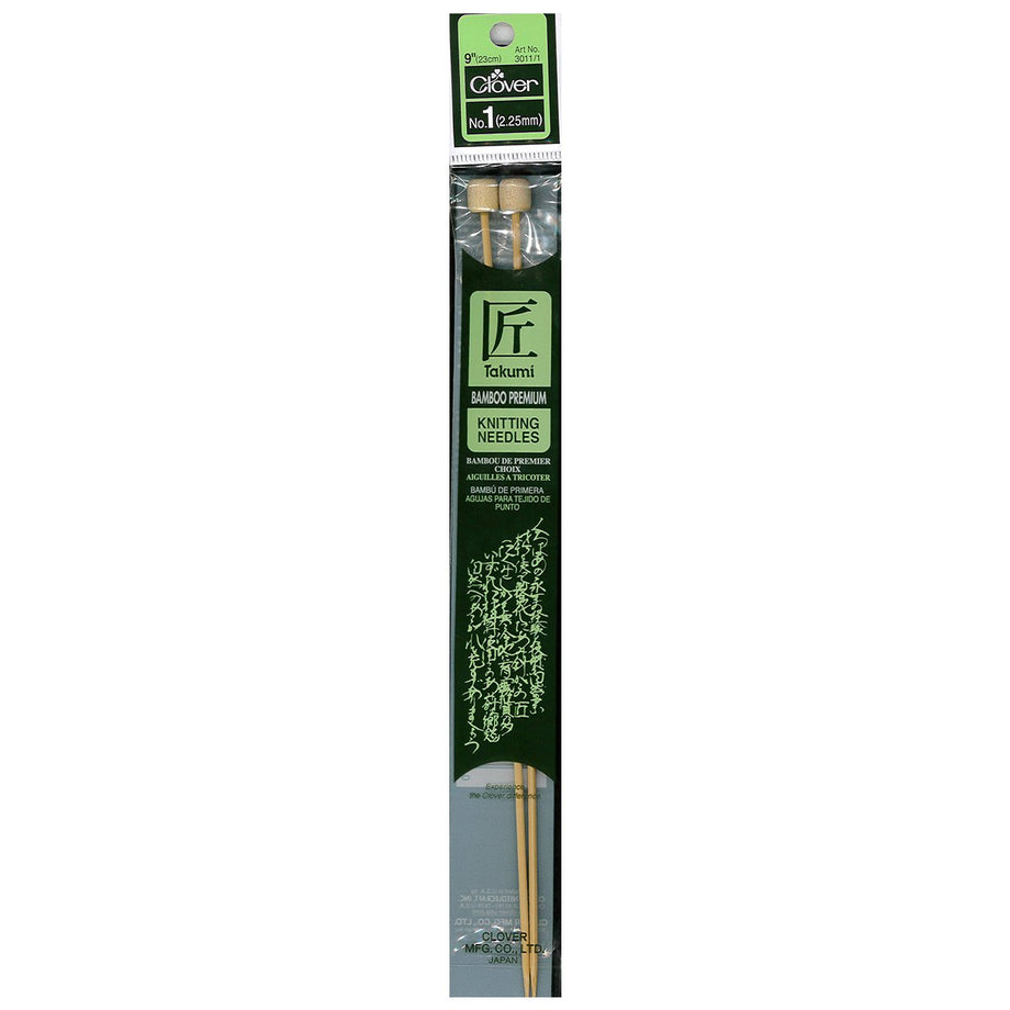 Clover Takumi Premium Bamboo Knitting Needles - 23cm / 9 – The