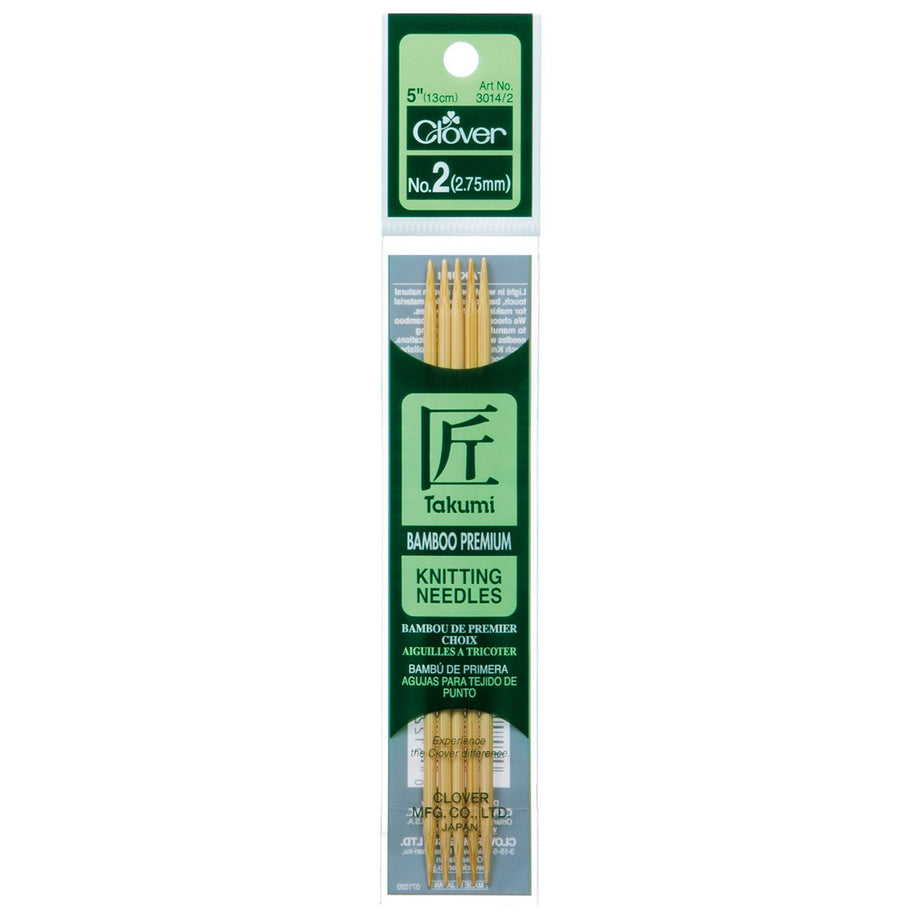 Takumi Bamboo Knitting Needles Double Pointed (5