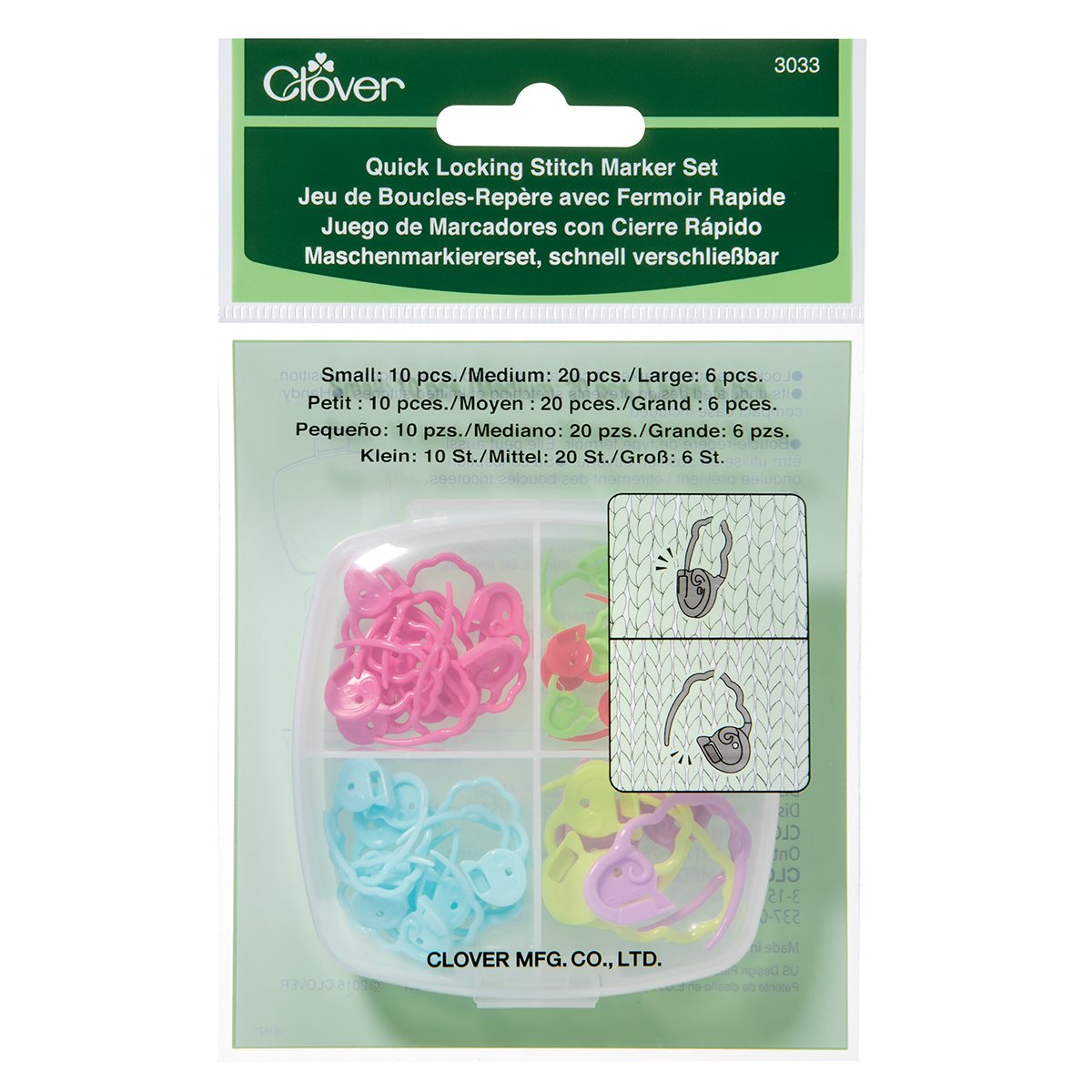Clover Quick Locking Stitch Markers, Large – Wool and Company