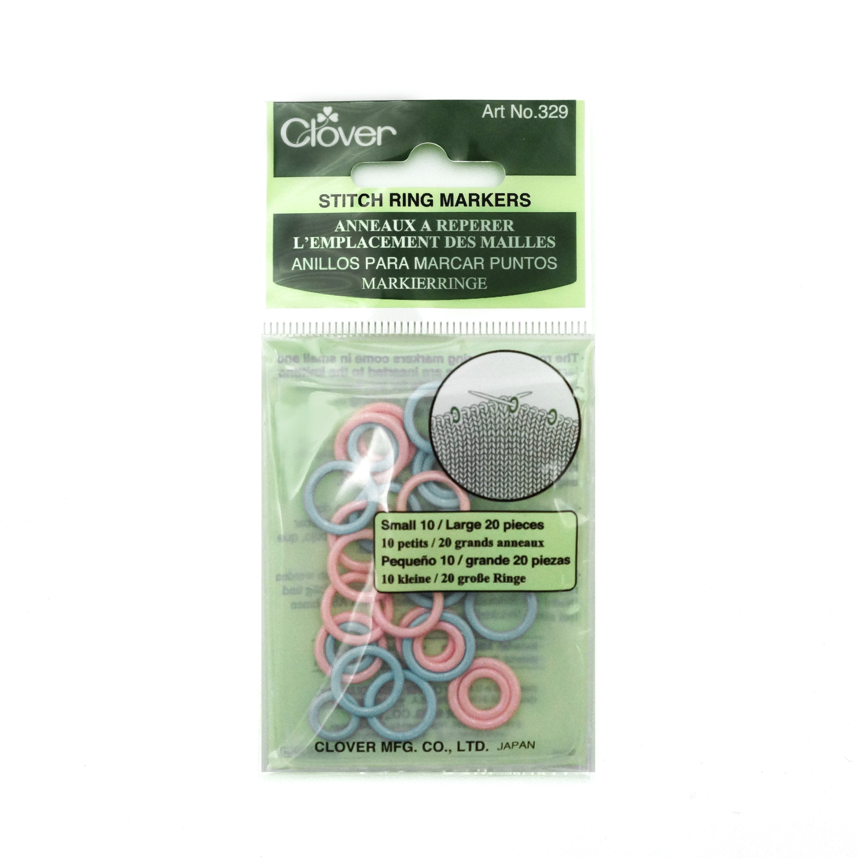 Clover Stitch Marker Rings