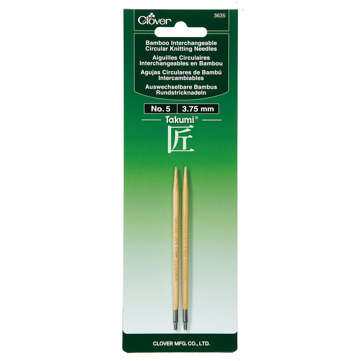 Clover 29” Bamboo Size 6 Circular Knitting Needle Set by Clover