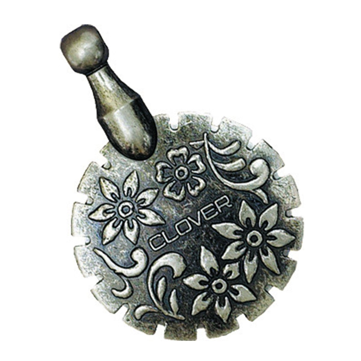 Clover YARN CUTTER pendant, antique silver
