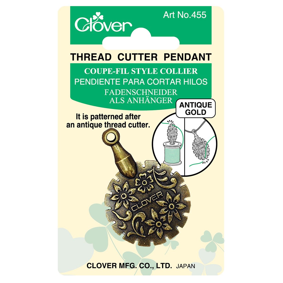 Clover Thread Cutter Pendant – Avenue Yarns