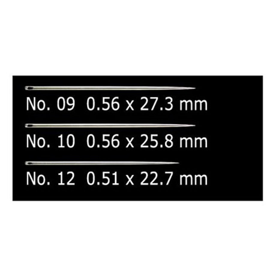 Clover Black Gold Hand Sewing Needles - Size 9/10/12 Quilting Betweens (Pack Of 6)