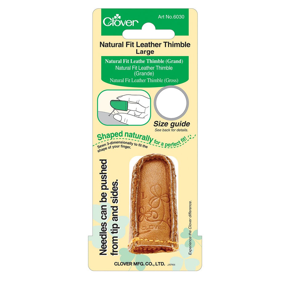 Clover Natural Fit Leather Thimble - WAWAK Sewing Supplies