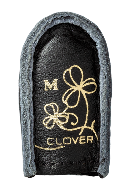  Clover Natural Fit Leather Thimble Small, Lt. Brown