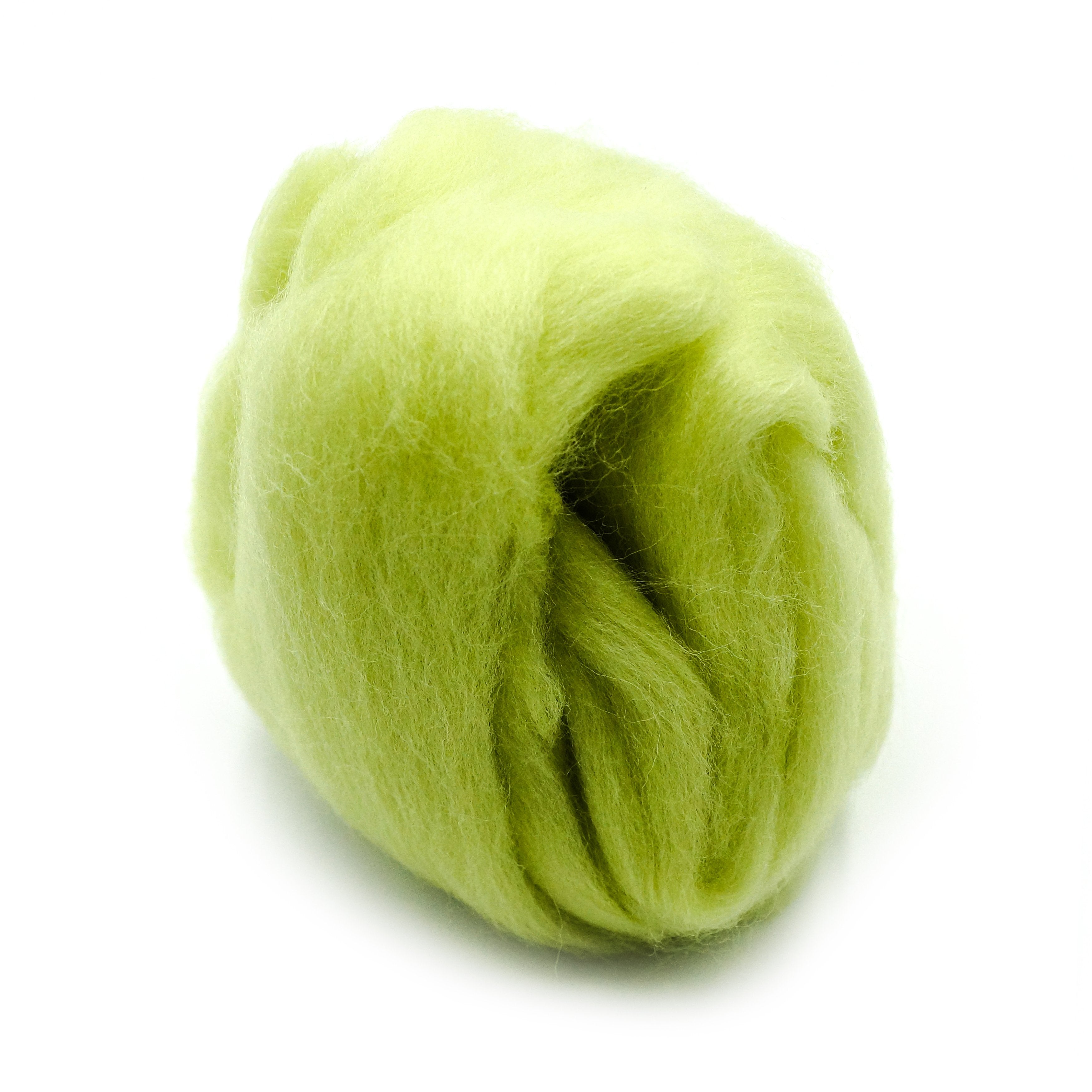 Lime Green - Wool Roving Needle Felting Material (Per Ounce)
