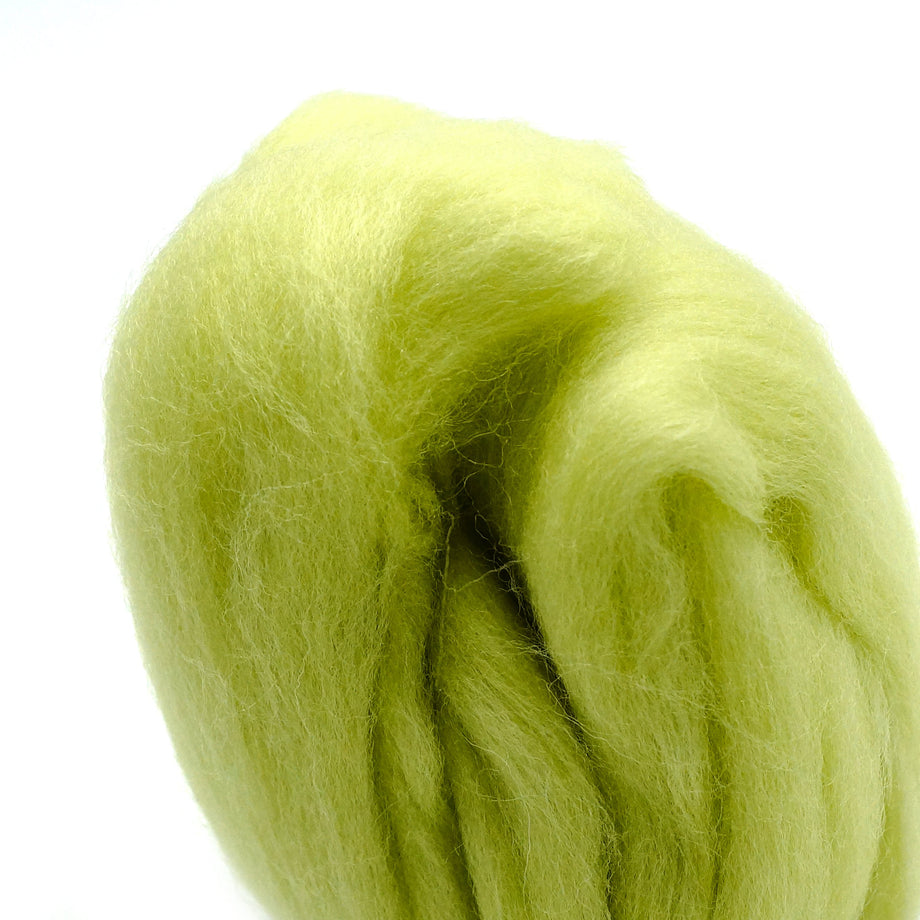 Green Colors of Wool for Needle Felting