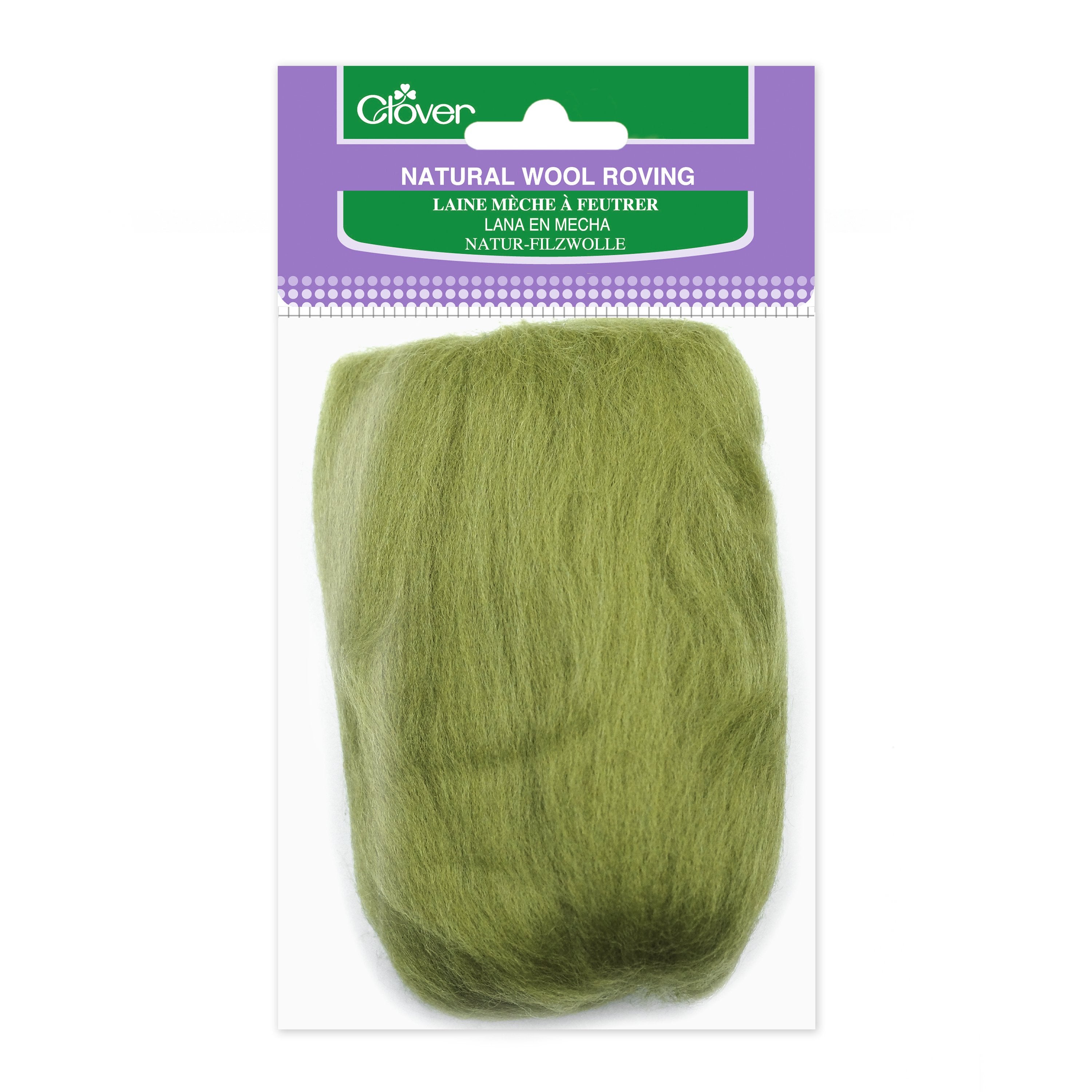 Natural Wool Roving (Moss Green)  Clover – Clover Needlecraft, Inc.