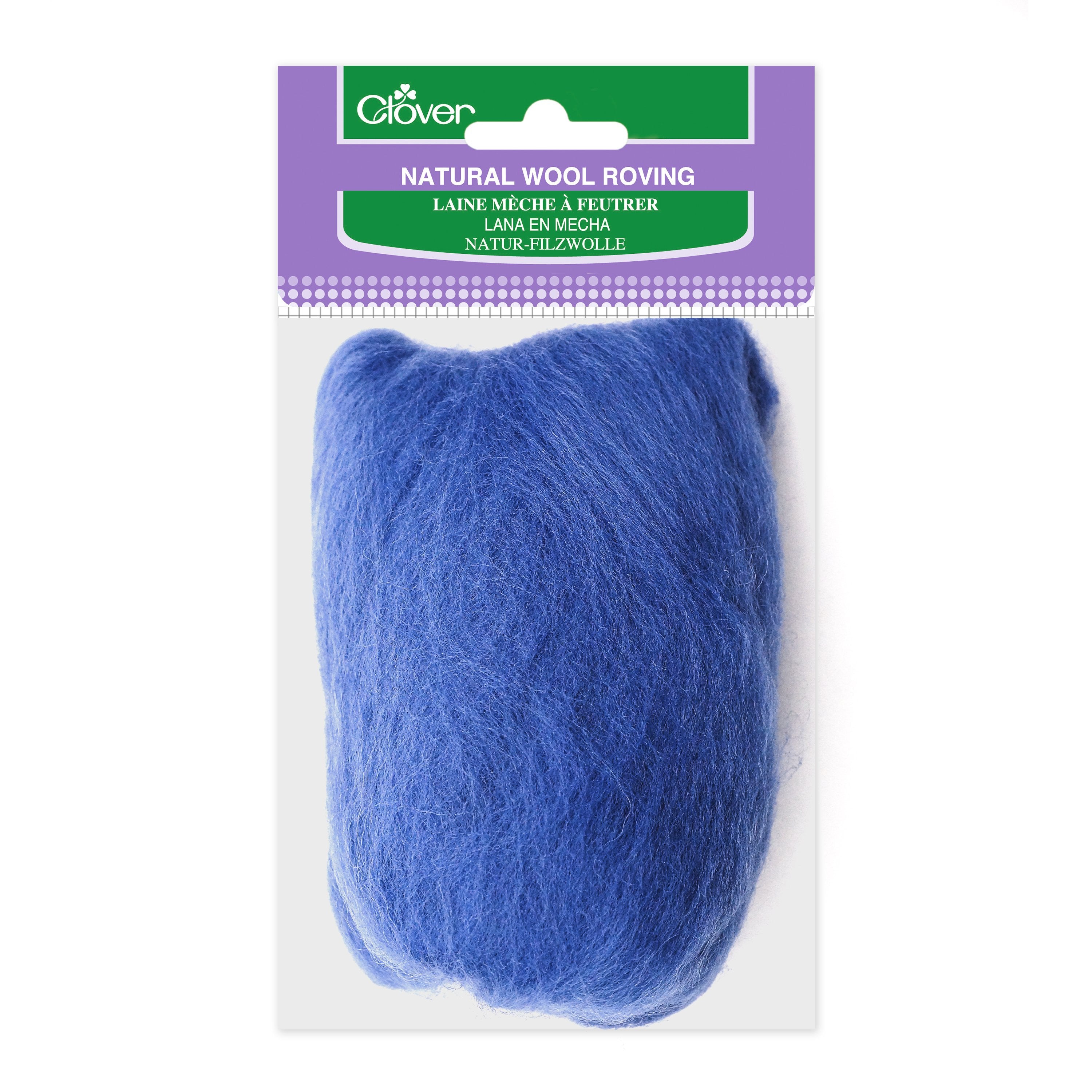 Natural Wool Roving (Blue)  Clover – Clover Needlecraft, Inc.