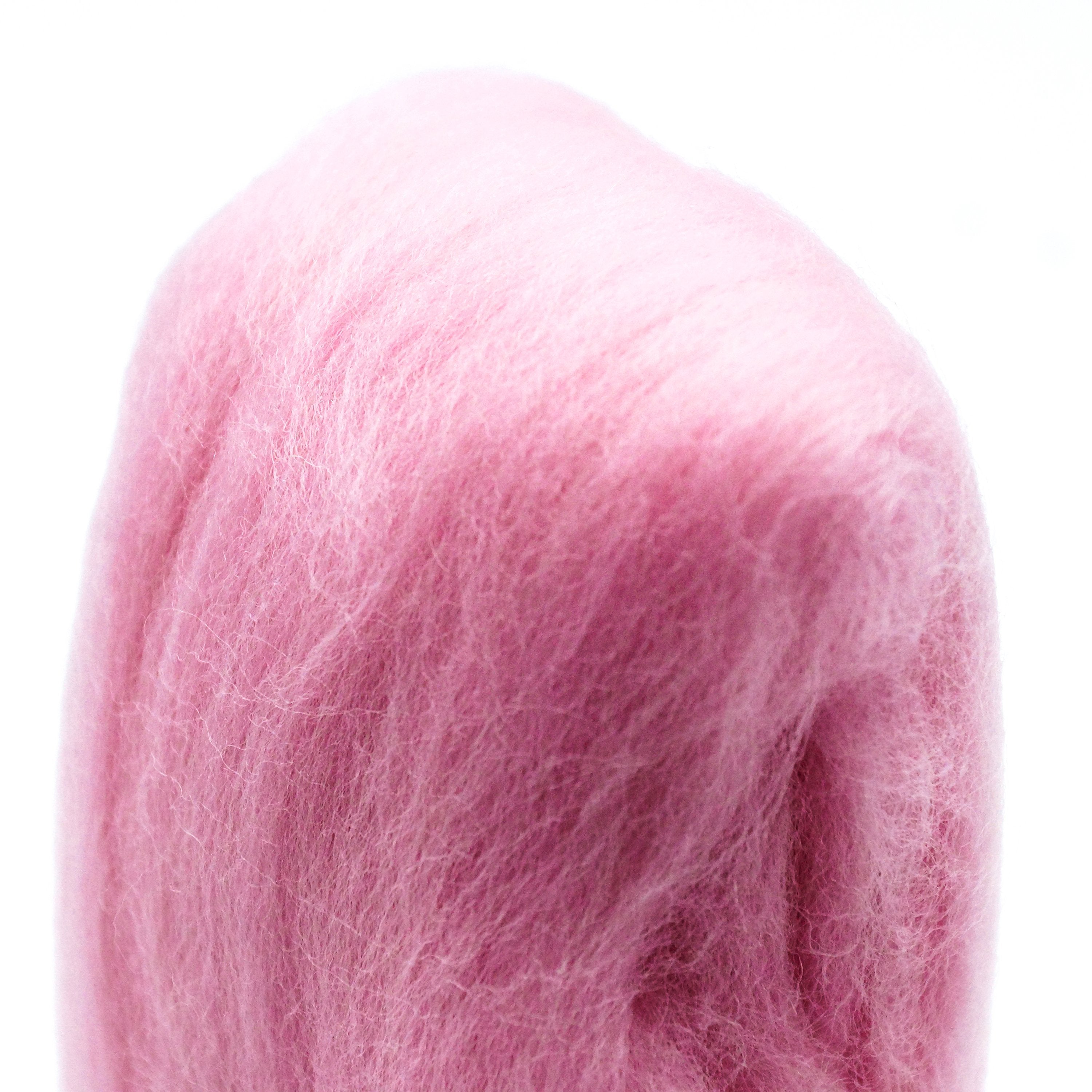 Pink Peony Wool Roving for Needle Felting, Wet Felting, Spinning, Light  Pink, Fiber Art Supplies