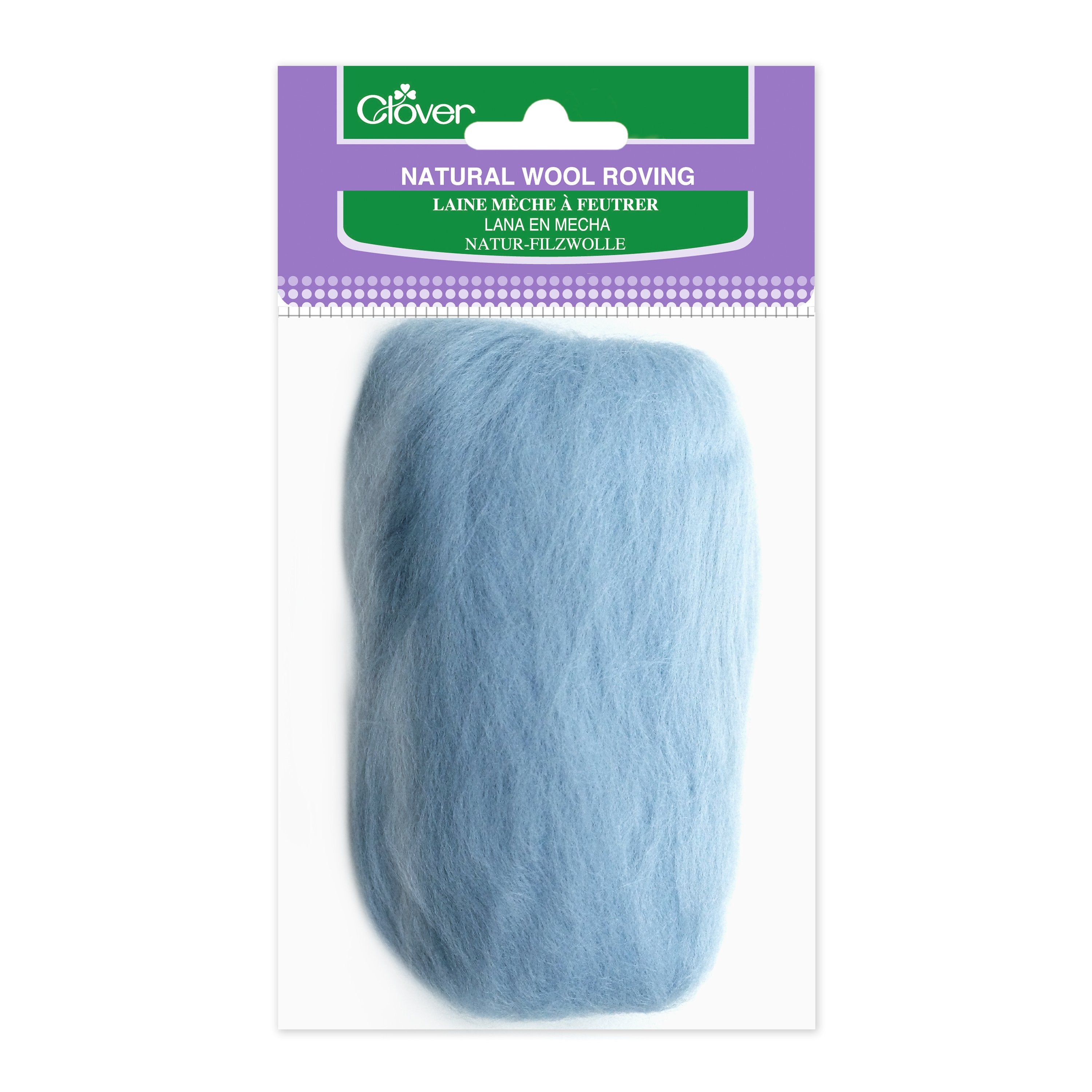 Natural Wool Roving (Light Blue) | Clover – Clover Needlecraft, Inc.