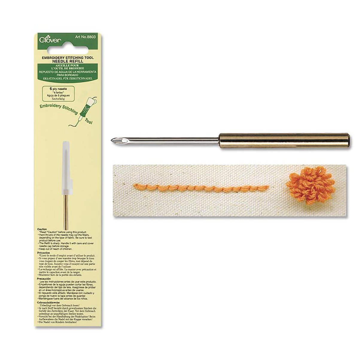 Clover Embroidery Stitching Tool Needle Refill 6 Ply