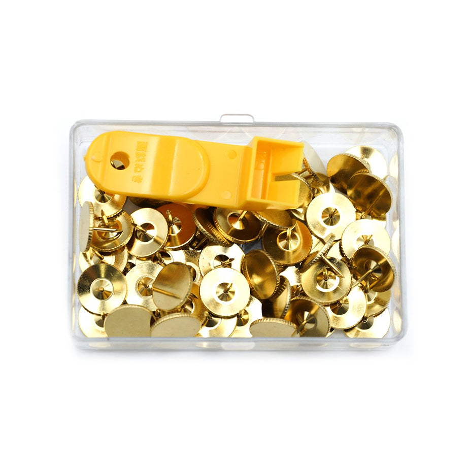 Tacks ~ Brass Plated Non-rusting Thumb Tacks for Stretcher Bars by Lac –  Needlepoint by Wildflowers