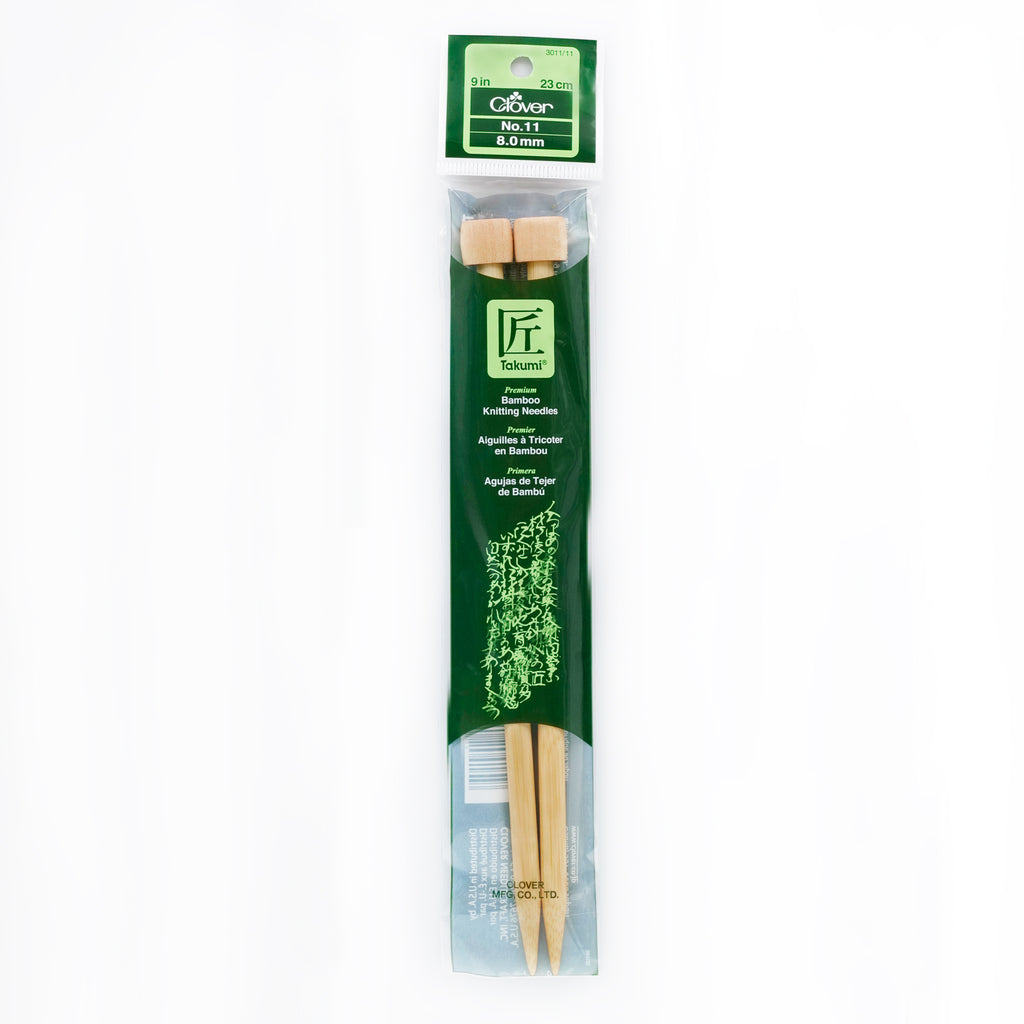 Clover 48” Bamboo Size 8 Circular Knitting Needle Set by Clover