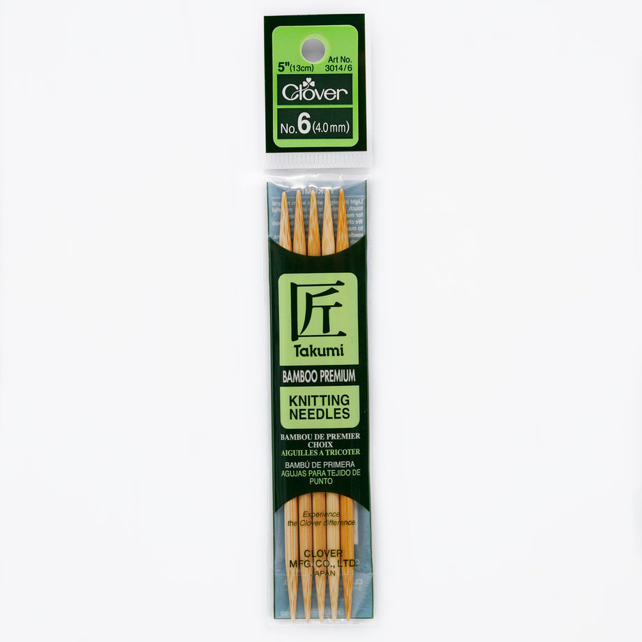 Takumi Bamboo Knitting Needles Double Pointed (5