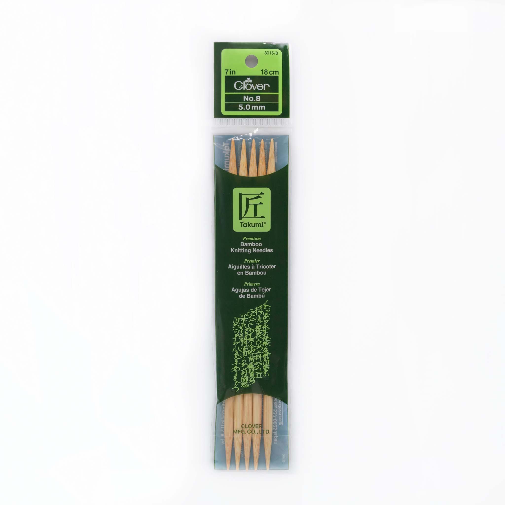 Takumi Bamboo Knitting Needles Double Pointed (7